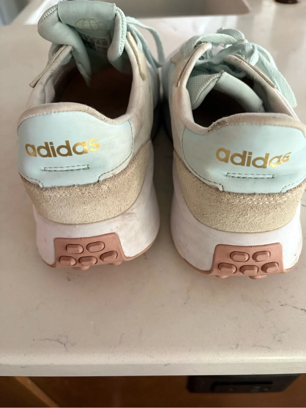 adidas Run 70s Women's Sneakers in Light Blue, Beige & White